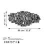 Wallity Innovation Accesorio Decorativo de Pared de Metal Negro